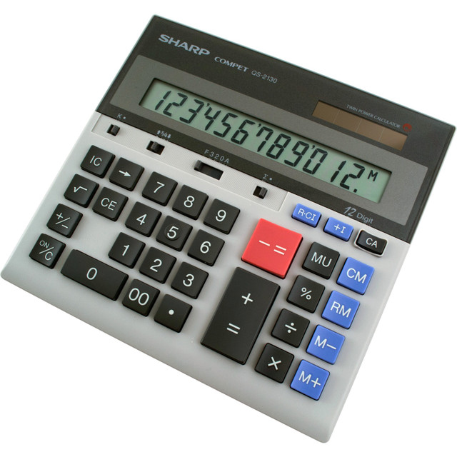 Sharp Calculators QS2130 Sharp Calculators QS-2130 12-Digit Commercial Desktop Calculator Sharp Calculators QS2130 Sharp Calculators QS-2130 12-Digit Commercial Desktop Calculator