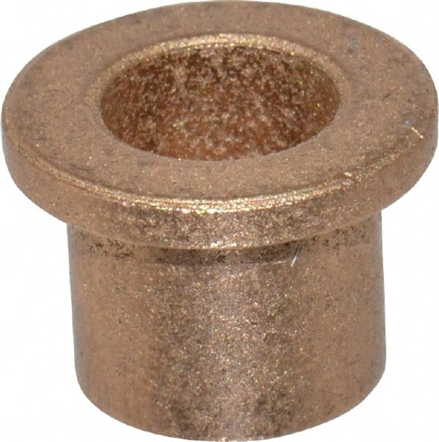 Boston Gear 35552 Flanged Sleeve Bearing: 3/8" ID, 1/2" OD, 1/2" OAL, Oil Impregnated Bronze