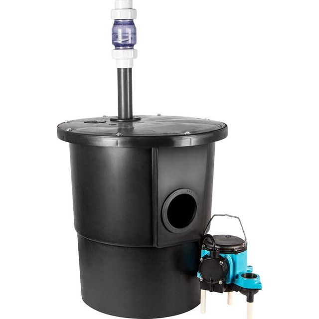 Little Giant. Pumps 506081 Sump Pump Systems; Type: Sump Pump System; Input Voltage: 115 V; Voltage: 115; Contents: Basin, cover, gaskets and hardware, Piggyback vertical float switch assembly, pump, check valve; GPH @ 5 Feet of Head: 45.000; Shut Of