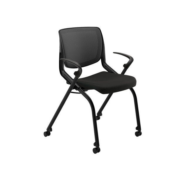HNI CORPORATION HON MN202ONCU10  Motivate Nesting/Stacking Flex-Back Chair, Black