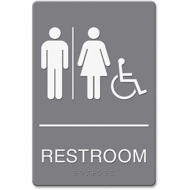 Identity Group Headline Signs 4811 Headline Signs ADA Wheelchair/RESTROOM Image Sign