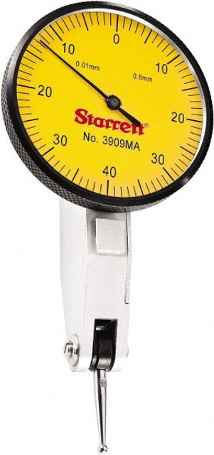 Starrett 12563 Dial Test Indicators: 0.8 Min, 0-40-0, Horizontal