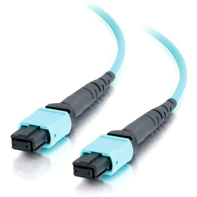 LASTAR INC. 31478 C2G 50m MTP 10Gb 50/125 OM3 Multimode Fiber Optic Cable (Plenum-Rated) - Aqua - Network cable - MTP multi-mode (F) to MTP multi-mode (F) - 50 m - fiber optic - 50 / 125 micron - OM3 - plenum - aqua