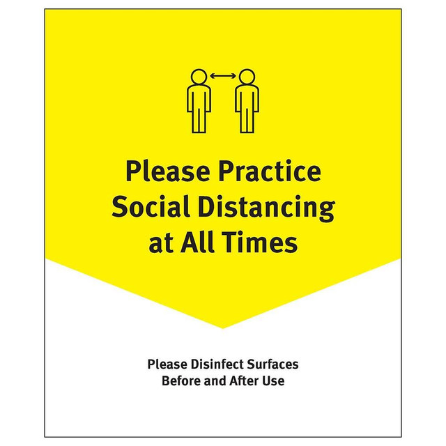 Ability One Sign: "Social Distancing Reminder" PVC-0005