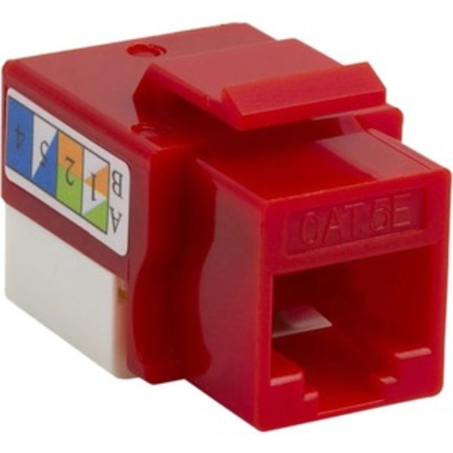 4XEM 4XKJC5ERD  Cat5e RJ45 Keystone Jack UTP 110-Type (Red) - Red - 1 x RJ-45 Port(s)