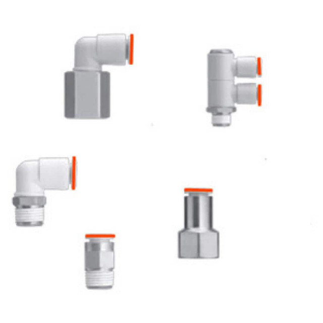 SMC PNEUMATICS KQ2F11-36A Push-To-Connect Tube Fitting: Female Connector, 3/8" OD