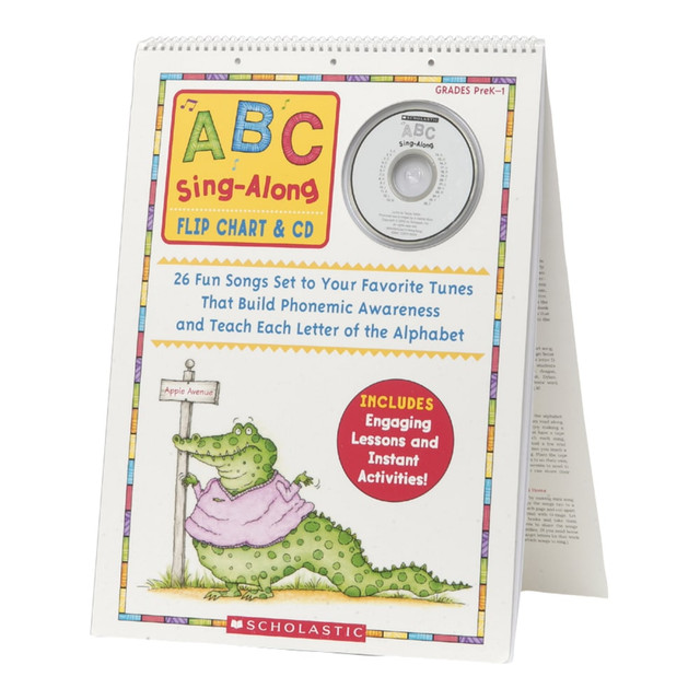 SCHOLASTIC INC 439784395 Scholastic ABC Sing-Along Flip Chart - Theme/Subject: Learning - Skill Learning: Alphabet, Phonemic Awareness, Letter Recognition - 1 / Set