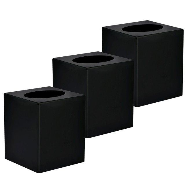ADIR CORP. ALP407-BLK-3PK Alpine Acrylic Tissue Box Covers, 6-1/2in x 4-3/4in x 4-3/4in, Black, Pack Of 3 Covers ADIR CORP. ALP407-BLK-3PK Alpine Acrylic Tissue Box Covers, 6-1/2in x 4-3/4in x 4-3/4in, Black, Pack Of 3 Covers