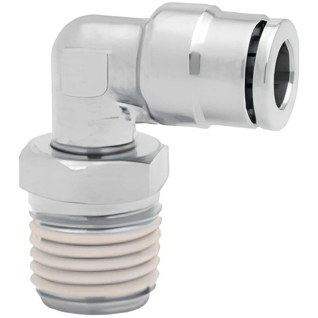 Norgren 124470528 Push-To-Connect Tube to Male & Tube to Male NPT Tube Fitting: Pneufit Swivel Male Elbow, 1/4" Thread, 5/16" OD