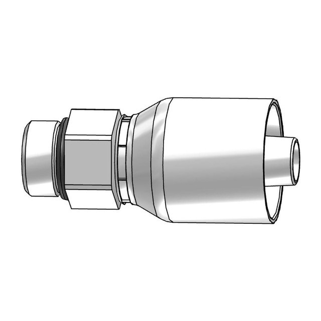 Parker 10543-8-8 Hydraulic Hose Male Rigid Fitting: 0.5" ID, 8 mm, 1/2"