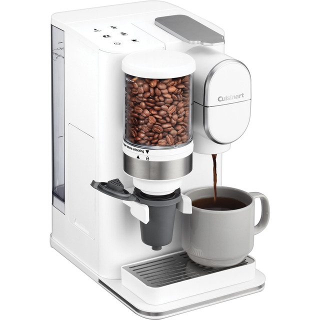 CONAIR CORPORATION DGB-2W Cuisinart Single-Serve Grind And Brew Coffee Maker, White CONAIR CORPORATION DGB-2W Cuisinart Single-Serve Grind And Brew Coffee Maker, White