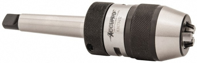 Accupro SPS100200 Drill Chuck: 1/32 to 3/8" Capacity, Integral Shank Mount, 2MT