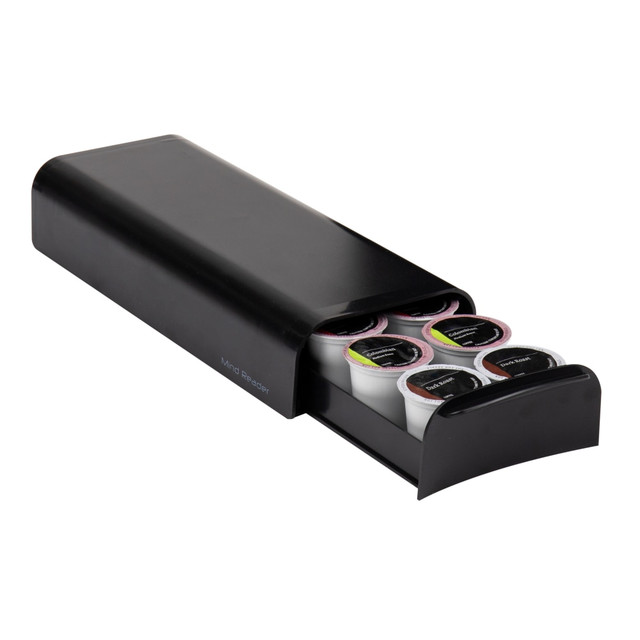 EMS MIND READER LLC TRY03-BLK Mind Reader Coffee Pod Drawer Countertop Organizer, 2-1/4inH x 12-3/4inW x 5inD, Black EMS MIND READER LLC TRY03-BLK Mind Reader Coffee Pod Drawer Countertop Organizer, 2-1/4inH x 12-3/4inW x 5inD, Black