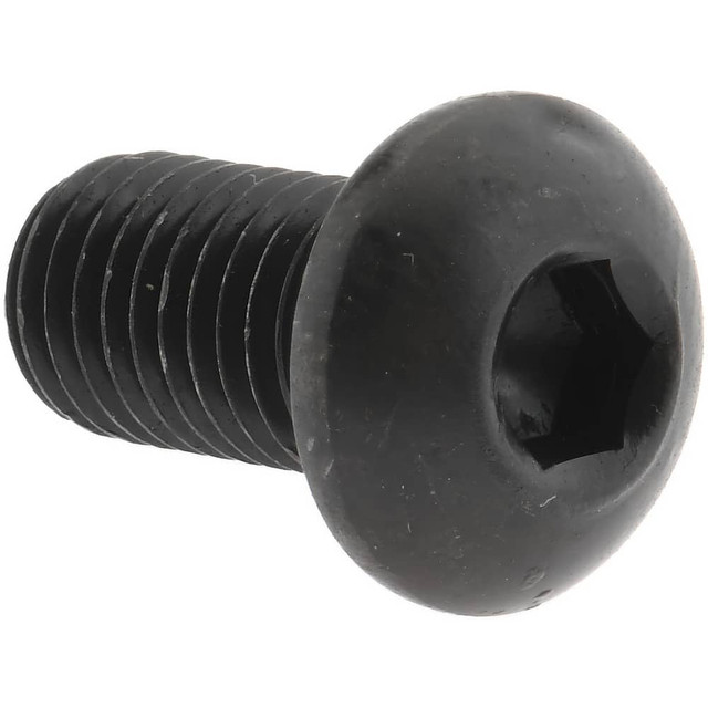 MSC 25F50KBC Button Socket Cap Screw: 1/4-28 x 1/2, Alloy Steel, Black Oxide Coated