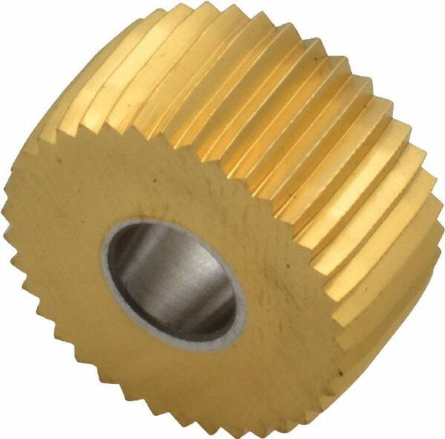 MSC KPSV216 Convex Knurl Wheel: 3/4" Dia, 90 ° Tooth Angle, 16 TPI, Straight, Cobalt