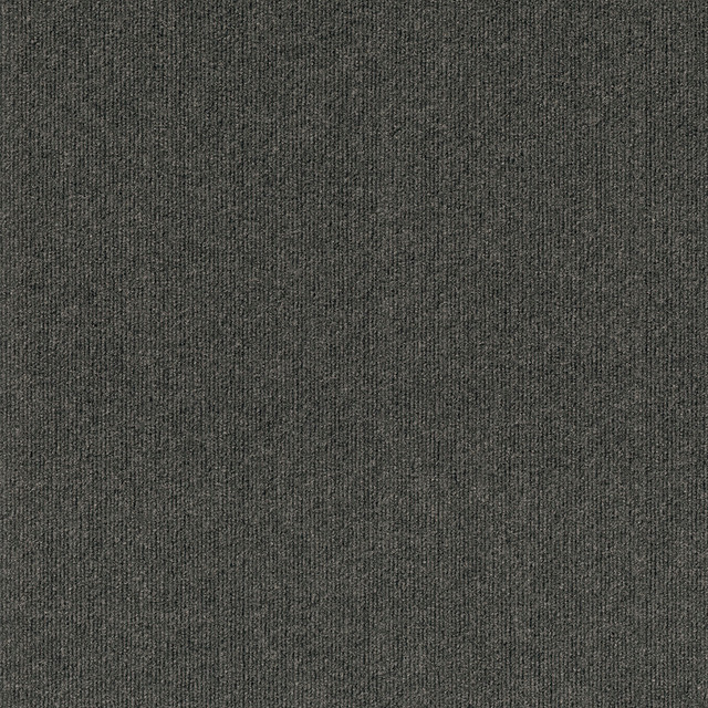 OZITE CORPORATION 7RDMN0915PK Foss Floors Ridgeline Peel & Stick Carpet Tiles, 24in x 24in, Black Ice, Set Of 15 Tiles