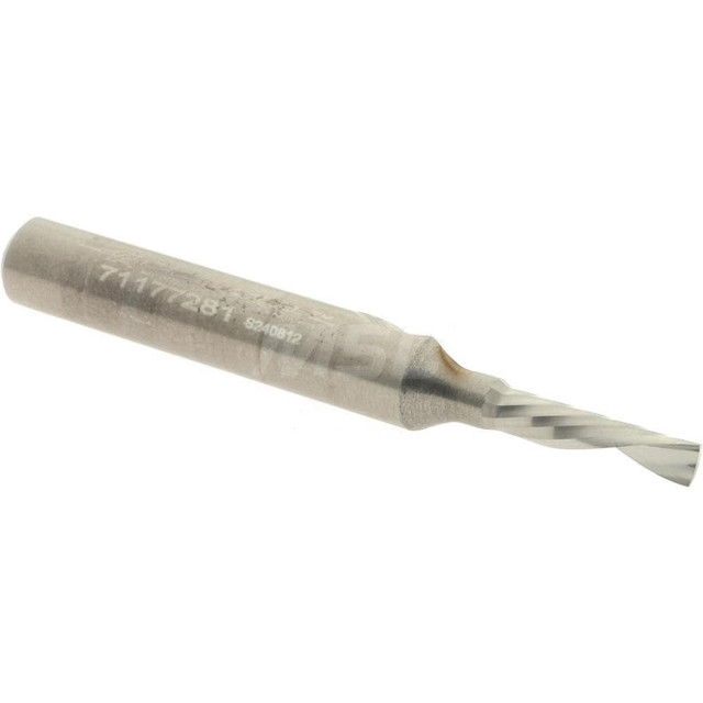 Accupro OCSFL12544 Spiral Router Bit: 0.125" Dia, 0.5" LOC, 1/4" Shank Dia, Downcut