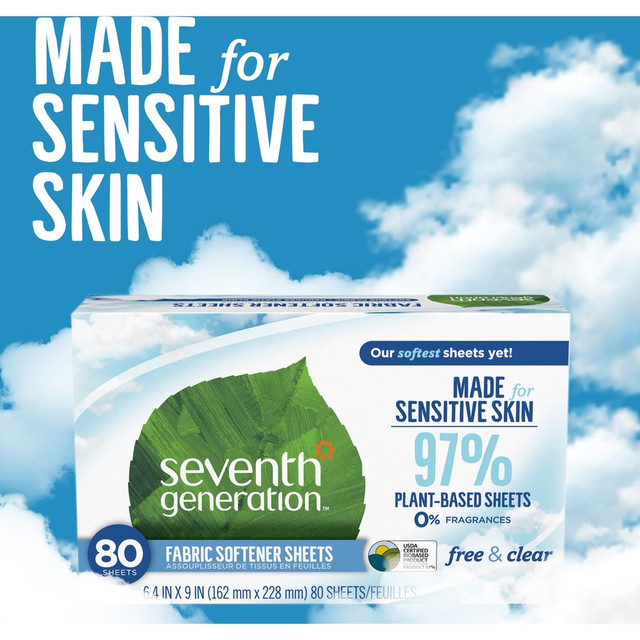 Seventh Generation, Inc Seventh Generation 44930 Seventh Generation Free & Clear Fabric Softener Sheets