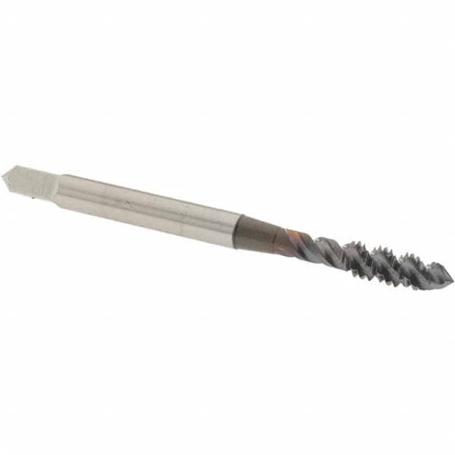 OSG 1412808 Spiral Flute Tap: #8-32 UNC, 3 Flutes, Plug, 2B Class of Fit, High Speed Steel, TICN Coated