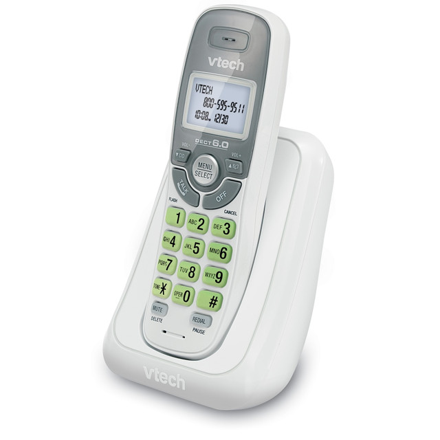 VTECH HOLDINGS LTD CS6114 VTech CS6114 DECT 6.0 Digital Cordless Phone With Caller ID/Call Waiting, White