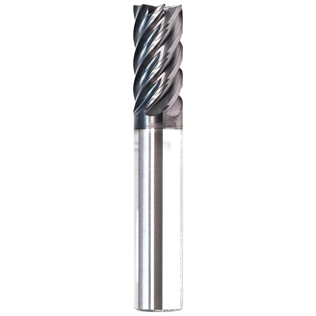 GWS 122824 Corner Radius End Mill: 1/2" Dia, 1" LOC, FX1 Coated, Corner Radius End, Centercutting Series 1040