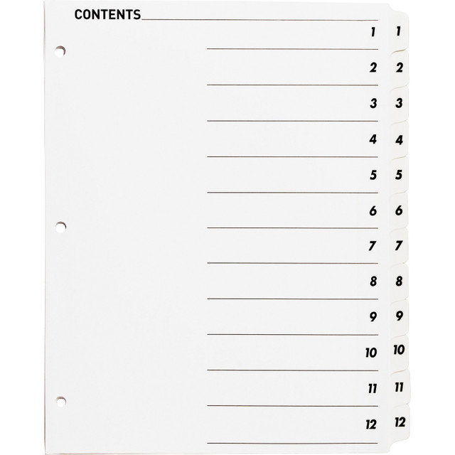 Business Source 05855 Business Source Table of Content Quick Index Dividers