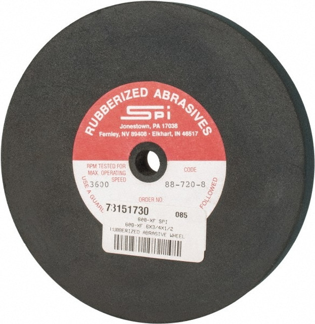 MSC 608-XF Surface Grinding Wheel: 6" Dia, 3/4" Thick, 1/2" Hole, 240 Grit