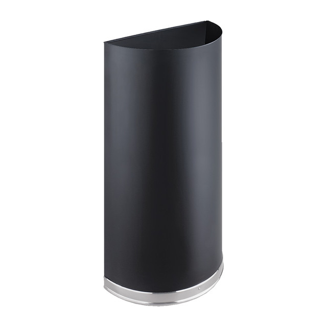 SAFCO PRODUCTS CO 9940BL Safco Half-Round Receptacle, 12.5 Gallons, Black SAFCO PRODUCTS CO 9940BL Safco Half-Round Receptacle, 12.5 Gallons, Black