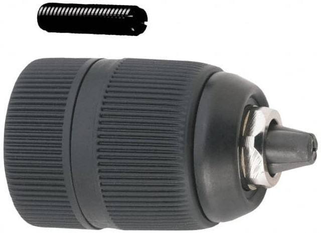 Accupro CPX100910 Drill Chuck: 1/32 to 3/8" Capacity, Threaded Mount, 3/8-24 Male