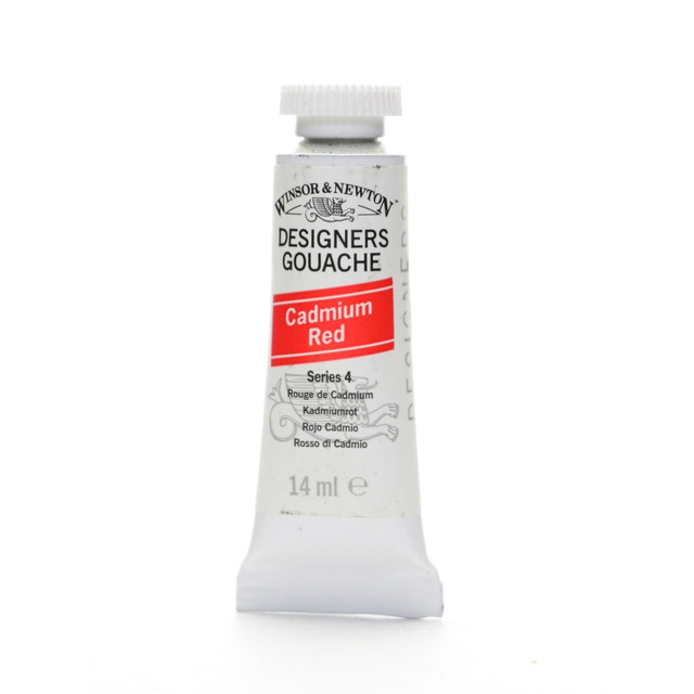 WINSOR & NEWTON 0605094  Designers Gouache, 14 mL, Cadmium Red, 94