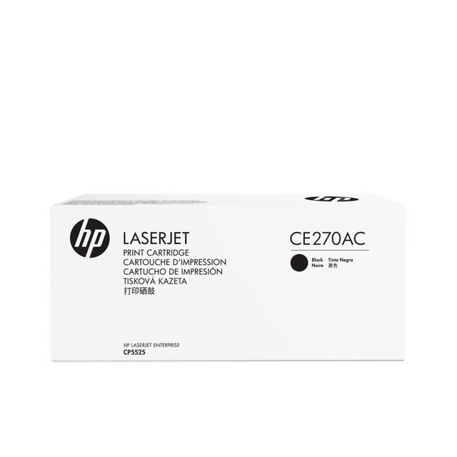 HP INC. CE270AC HP 650A Black Toner Cartridge, CE270AC