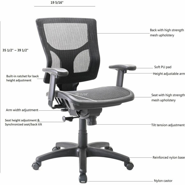 Lorell 62014 Lorell Conjure Mesh Task Chair