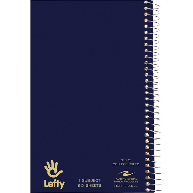 Roaring Spring Paper Products Roaring Spring 13507cs Roaring Spring Lefty 1 Subject College Ruled Left Handed Spiral Notebook Roaring Spring Paper Products Roaring Spring 13507cs Roaring Spring Lefty 1 Subject College Ruled Left Handed Spiral Notebook