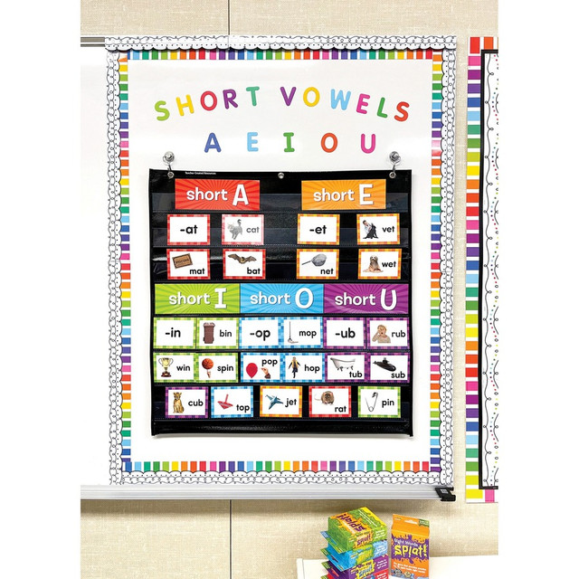 Teacher Created Resources 20850 Teacher Created Resources Short Vowels Pocket Chart Cards