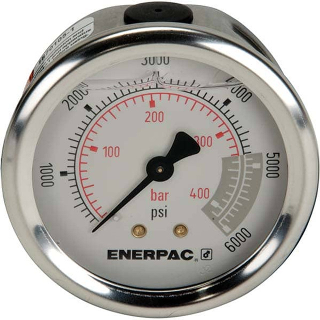 Enerpac G2534R 6000 psi Glycerine-Filled Hydraulic Pressure Gauge