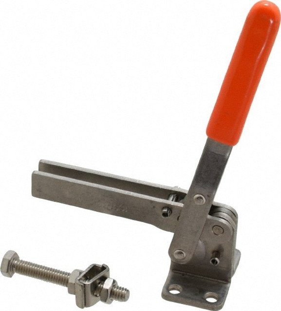 Lapeer V-200(SS) Manual Hold-Down Toggle Clamp: Vertical, 200 lb Capacity, U-Bar, Flanged Base