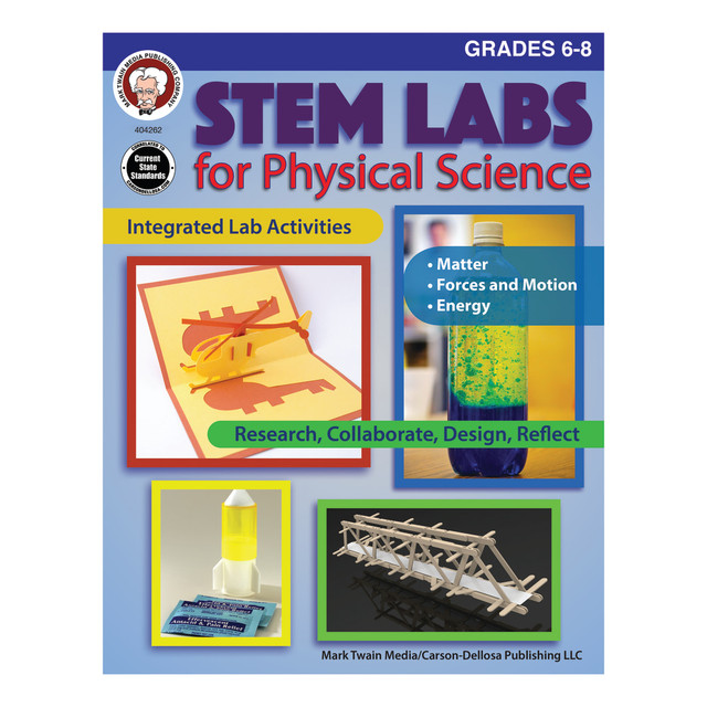 Teach students about science with these STEM-based activities, which promote critical thinking, teamwork, creativity and communication. This book includes assessment materials for proper evaluation.  Hands-on activities reinforce physical science concepts, including matter, motion and energy. Includes 26 activities with instruction and assessment materials for easy implementation in the classroom.  Students can work together to solve problems and develop STEM (Science Technology Engineering Math) skills.  Meets Common Core standards.  Suitable for students in sixth through eighth grade.