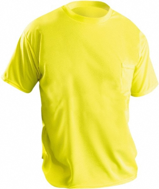 OccuNomix LUX-XSSPB-Y4X Work Shirt: High-Visibility, 4X-Large, Polyester, Yellow