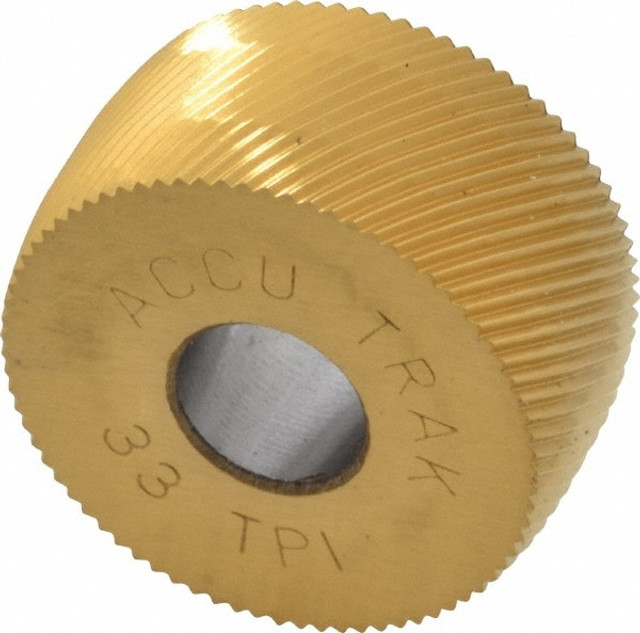 MSC KPRV233 Convex Knurl Wheel: 3/4" Dia, 90 ° Tooth Angle, 33 TPI, Diagonal, Cobalt