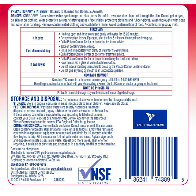 Reckitt Benckiser plc Professional Lysol 74389CT Professional Lysol No Rinse Sanitizer Reckitt Benckiser plc Professional Lysol 74389CT Professional Lysol No Rinse Sanitizer