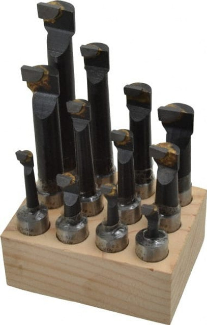 Value Collection 375-1402 5/16 to 11/16" Min Diam, 3/4 to 3-3/4" Max Depth, 5/8" Shank Diam, 2-1/4 to 5-1/4" OAL Boring Bar Set