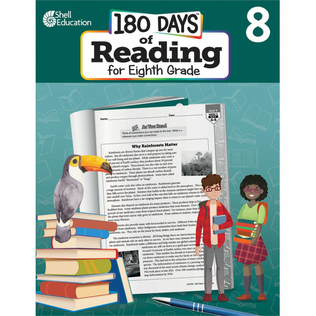 Shell Education 135159 Shell Education 180 Days of Reading for Eighth Grade Printed Book Shell Education 135159 Shell Education 180 Days of Reading for Eighth Grade Printed Book