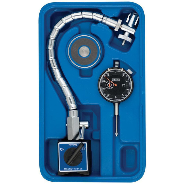 Fowler 52-585-500 Dial Indicator & Base Kit: 0-100 Dial Reading