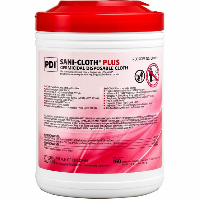 PDI Healthcare PDI Q89072CT PDI Sani-Cloth Plus Germicidal Disposable Cloth PDI Healthcare PDI Q89072CT PDI Sani-Cloth Plus Germicidal Disposable Cloth