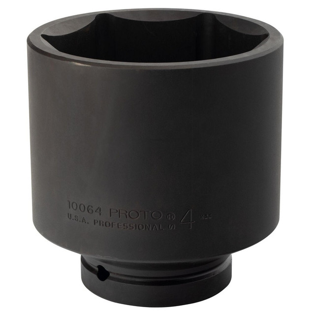 Proto J10064 Impact Socket: 1" Drive, 4" Socket, Hex Drive