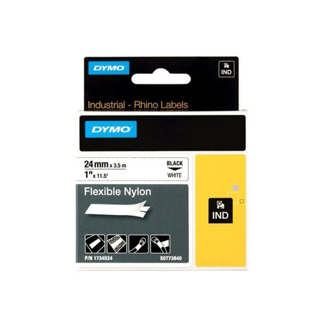 RUBBERMAID 1734524 DYMO Rhino 1734524 Flexible Nylon Label Tape