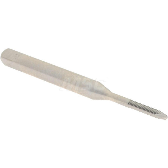 Hertel K099421AS Spiral Point Tap: #0-80, UNF, 2 Flutes, Plug, High Speed Steel, Bright Finish