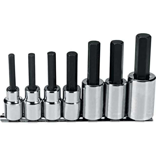 Proto J5441-7 Hex Bit Socket Set: 1/2" Drive, 7 Pc, 1/4 to 5/8" Hex