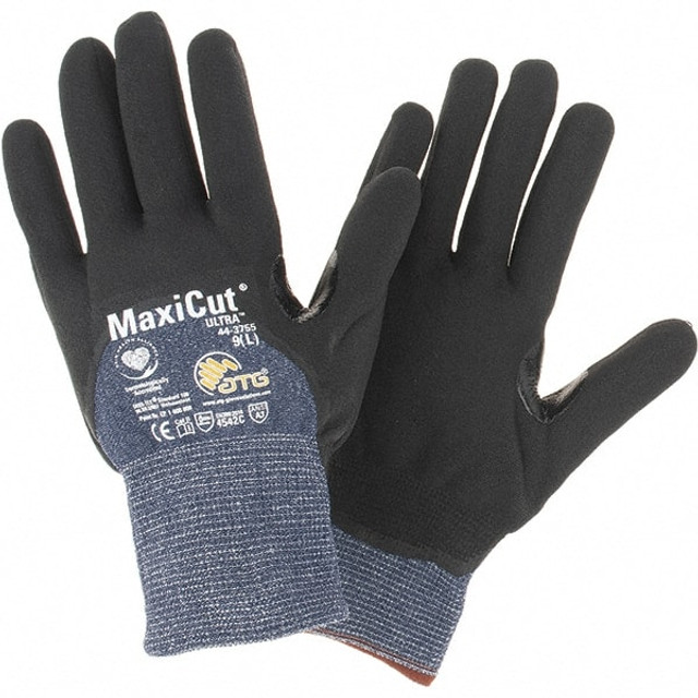ATG 44-3755/L Cut-Resistant Gloves: Size L, ANSI Cut A3, Nitrile, Synthetic