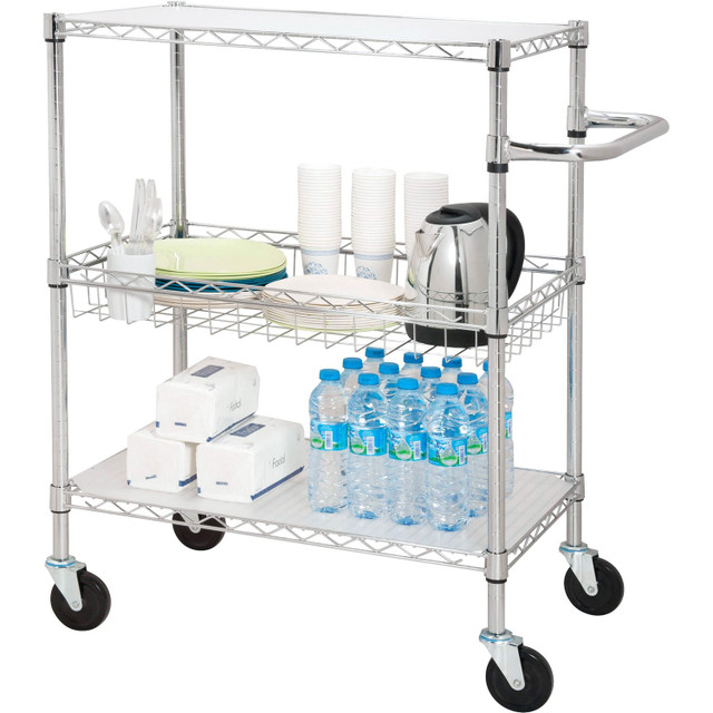 Lorell 84858 Lorell 3-Tier Rolling Cart Lorell 84858 Lorell 3-Tier Rolling Cart